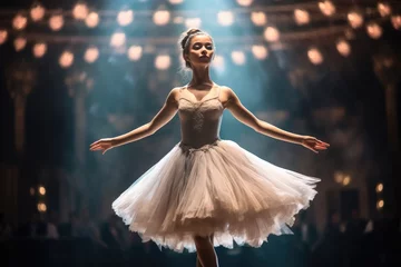 Photo sur Plexiglas École de danse Asian ballerina girl is performing on stage.