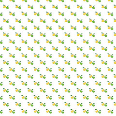 Seamless pattern featuring a yellow and green apple for organic food and beverage design. Linear style. Vector illustration