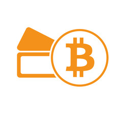 Obraz premium bitcoin Hardware wallet symbol icon pictogram button security finance