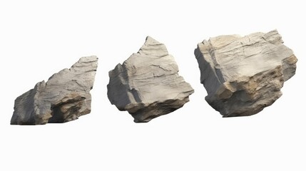 Limestone rock nature shape realistic 3d rendering illustration background, Generative AI 
