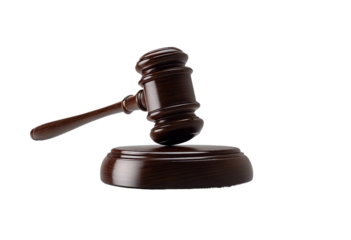 Gavel isolated isolated on transparent or white background