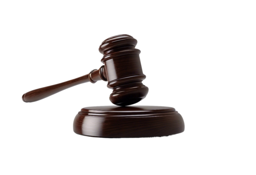 Gavel isolated isolated on transparent or white background