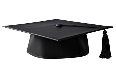 College graduation cap isolated on transparent background
