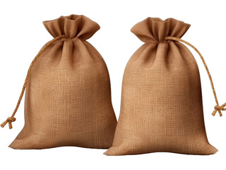Burlap sack isolated on transparent background