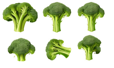 broccoli  isolated  on transparent background - obrazy, fototapety, plakaty