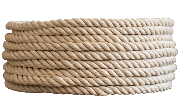 Curl of beige rope