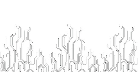 Technology circuit diagram on white background.High tech circuit oard connection system.Vector abstract technology on white background.
