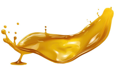 apple  juice, honey splash. Splash oil lubricant motor oil isolated on  transparent background 