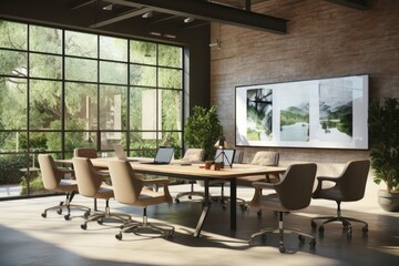 Create a collaborative workspace with a communal conference table