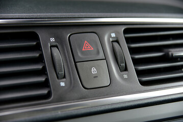 Obraz na płótnie Canvas Car hazard lights switch