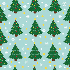 seamless pattern with christmas tree