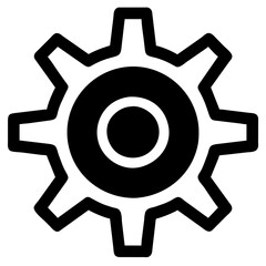 Gear icon with rotating cogs