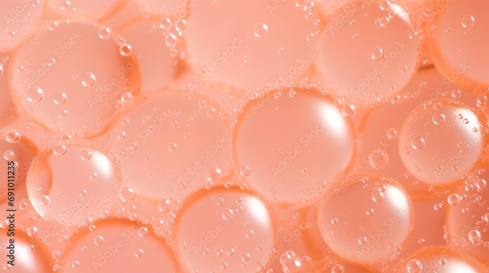 Poster delicate background filled with numerous small, translucent bubbles. the bubbles are set against a s