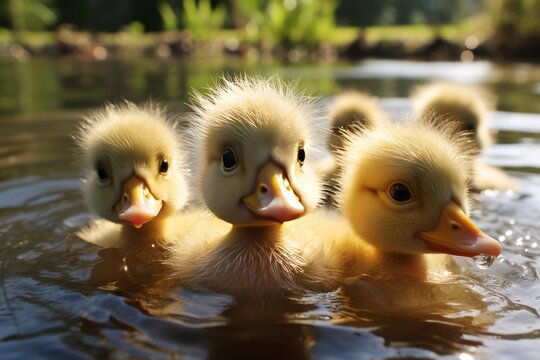 Ducklings or Goslings: Fuzzy baby ducklings