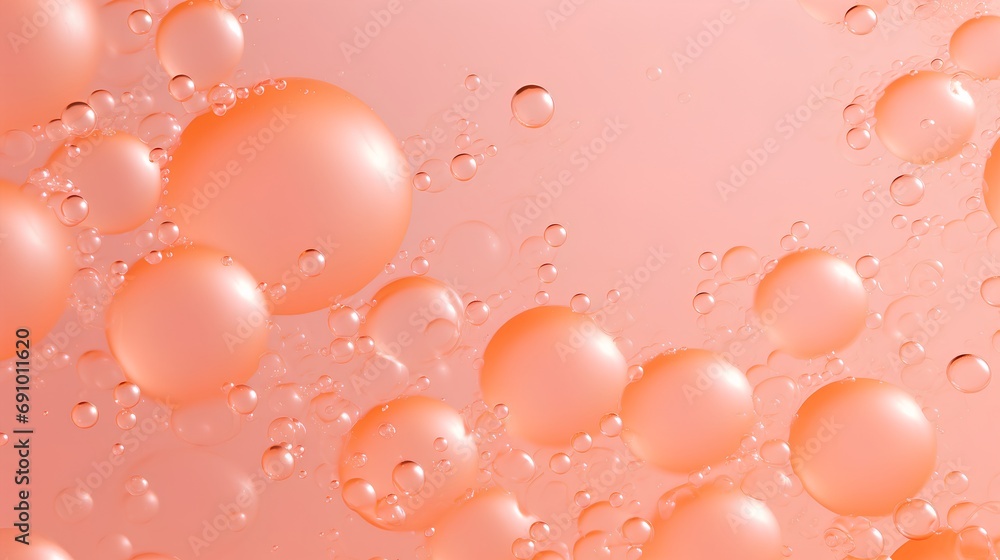 Poster delicate background filled with numerous small, translucent bubbles. the bubbles are set against a s