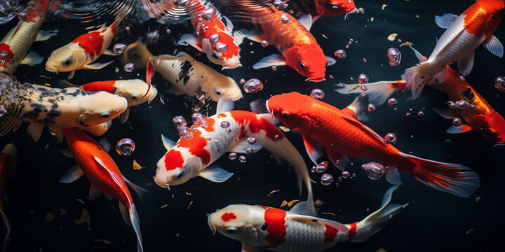 Fantasy-style koi pond. Hand edited AI.