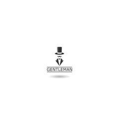 Gentleman logo  icon with shadow