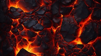 Lava photorealistic background. Capturing the Fiery Essence. Hot, burned volcanic eruption