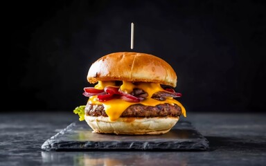 Juicy Temptation Unleashed: Sink Your Teeth into the Ultimate Freshly Made Burger Delight!