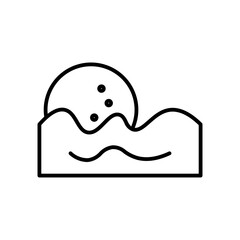 golf ball water line icon