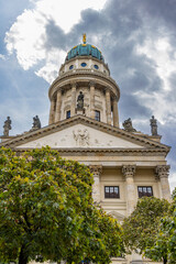 German Cathedral or The New Cathedral called Deutscher Dom at Gendarmenmarkt in Berlin in Germany Europe