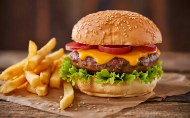 Juicy Temptation Unleashed: Sink Your Teeth into the Ultimate Freshly Made Burger Delight!