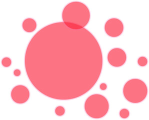 Transparent Red Color Bubbles Vector Art & Graphics
