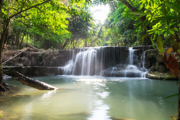 Waterfall tropical rainforest beautiful natural