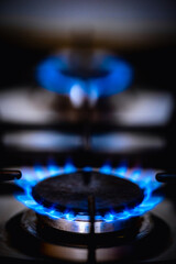 kitchen gas burner flame