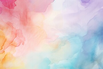 Fototapeta na wymiar Celebrate spring with this watercolor gradient background, featuring a serene mix of pastel colors reminiscent of Easter eggs