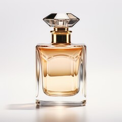 glass battle of perfume on a white background - isolated studio product photo