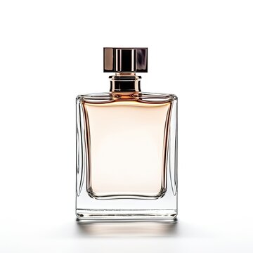 glass battle of perfume on a white background - isolated studio product photo