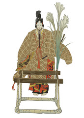 能　月岡耕漁　能楽百番　「井筒」