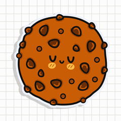 Cute funny Chocolate cookies sticker