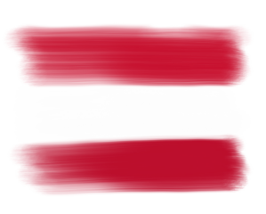 austrian flag with paint strokes