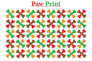 Paw Print Vector Background