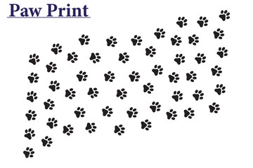 Paw Print Vector Background
