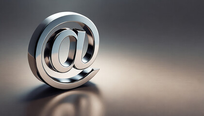 3D Silver AT Symbol @ 