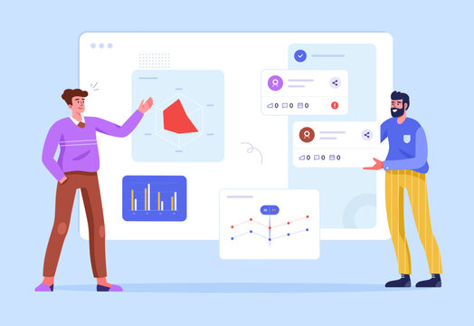 Creative Digital Development People Flat Vector Illustration Business