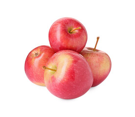 Fototapeta na wymiar Fresh ripe red apples isolated on white