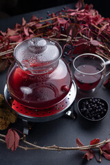 Hot brewed tea, close-up