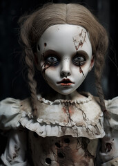 Horror Porcelain Doll Scary