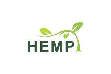 Organic green leaf logo design, environment back to nature icon symbol.