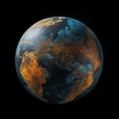 Earth isolated background,created with Generative AI tecnology.