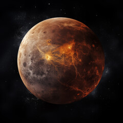 Naklejka premium Planet isolated background,created with Generative AI tecnology.