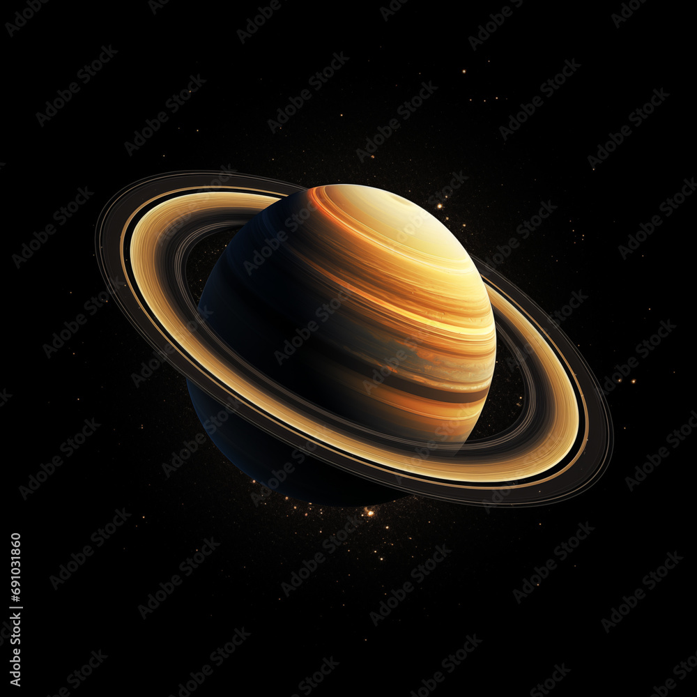 Poster planet isolated background,created with generative ai tecnology.
