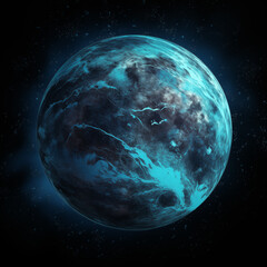 Planet isolated background,created with Generative AI tecnology.