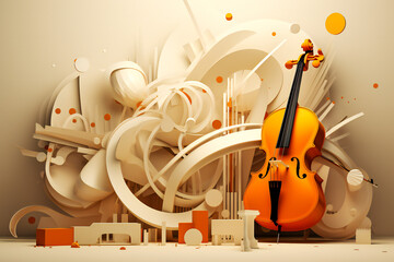 Classical music theme abstract composition