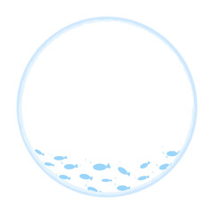 魚のいるかわいいシンプルなフレーム