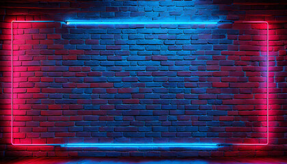 Lighting effect red and blue neon background